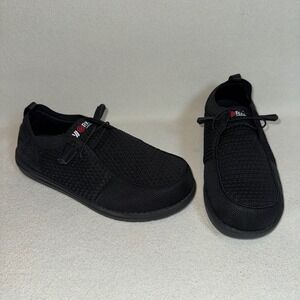 LARNMERN Steel Toe LoaferWork Slip On Shoes Black Mesh Knit Comfort Men 11W